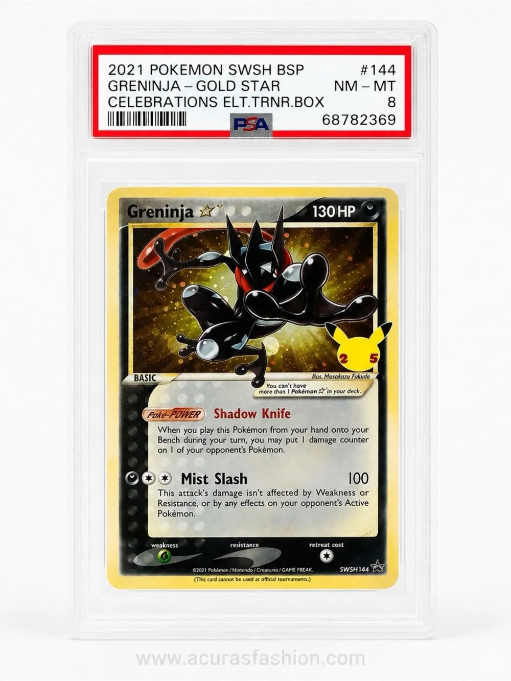 PSA 8 Greninja Gold Star SWSH144 Celebrations Promo